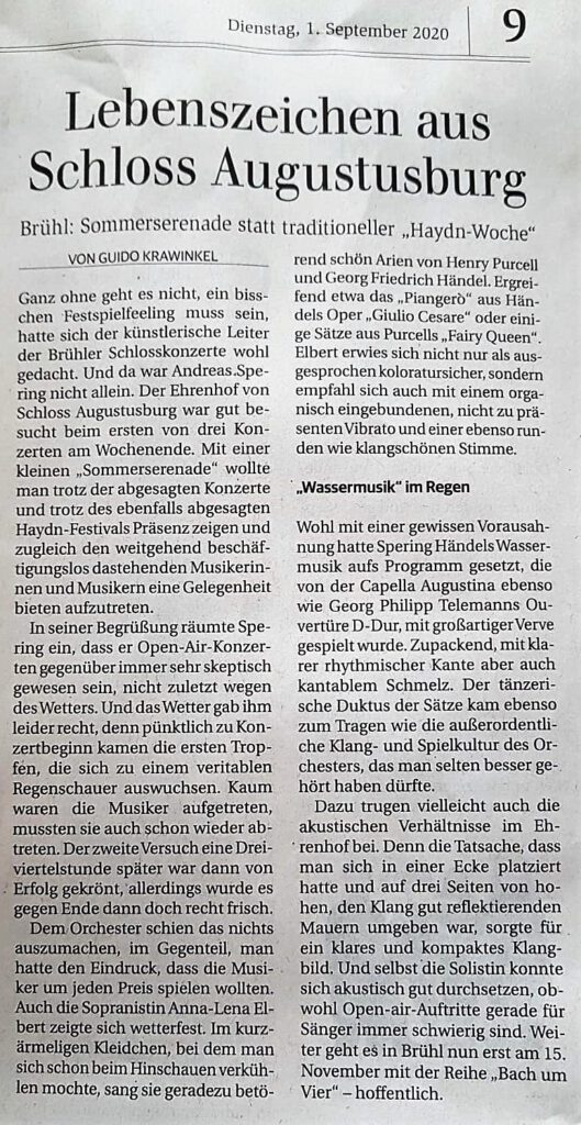 Bonner Generalanzeiger, 01.09.2020